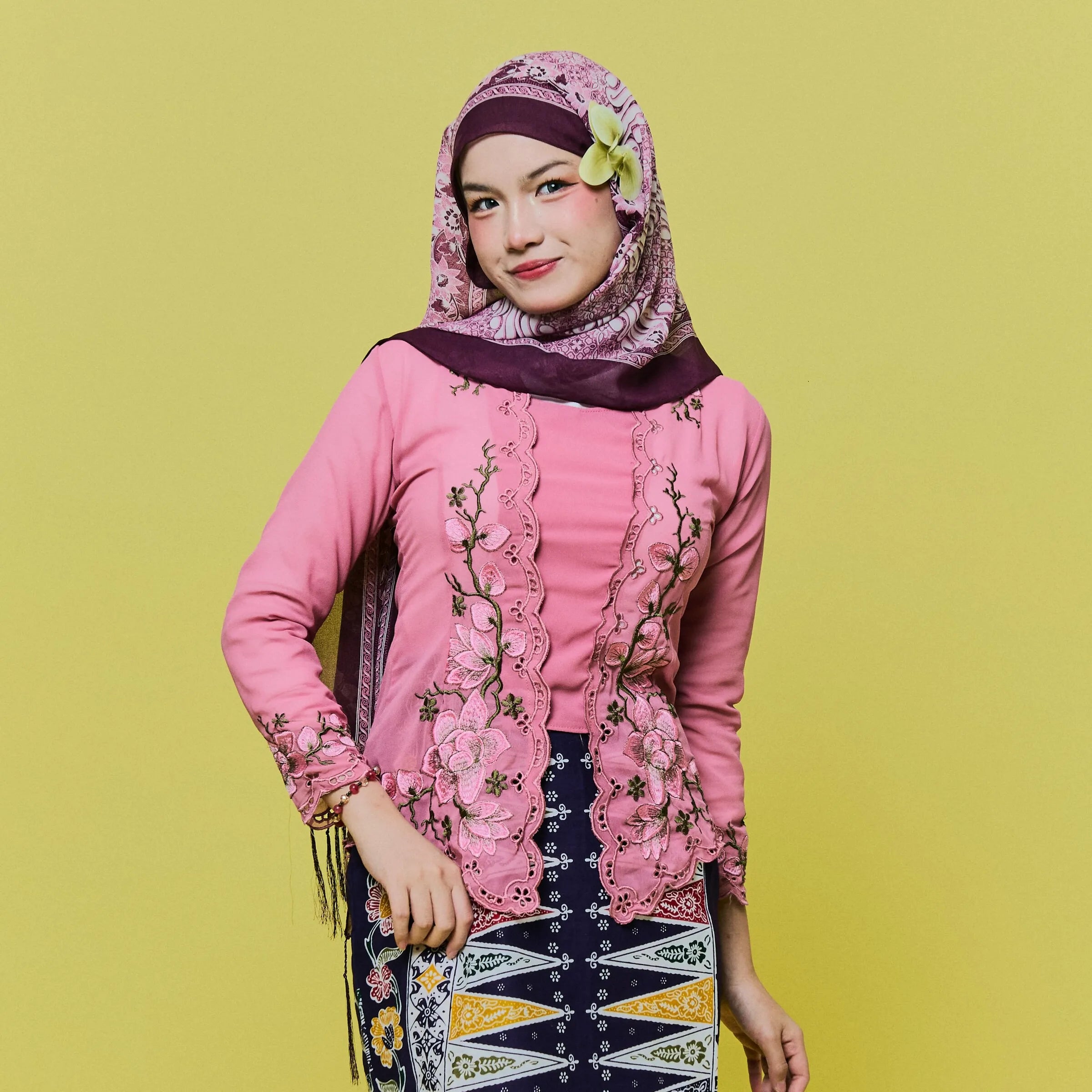 Kebaya Top Nori Corak - Top Only