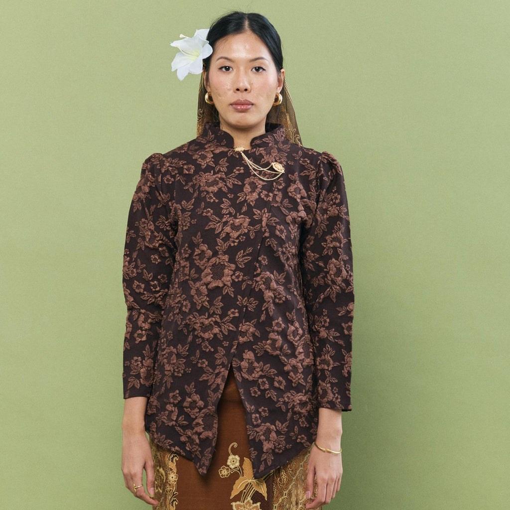 Rimbunkl Kebaya Jenaya bunga besar with brooch(top Only)