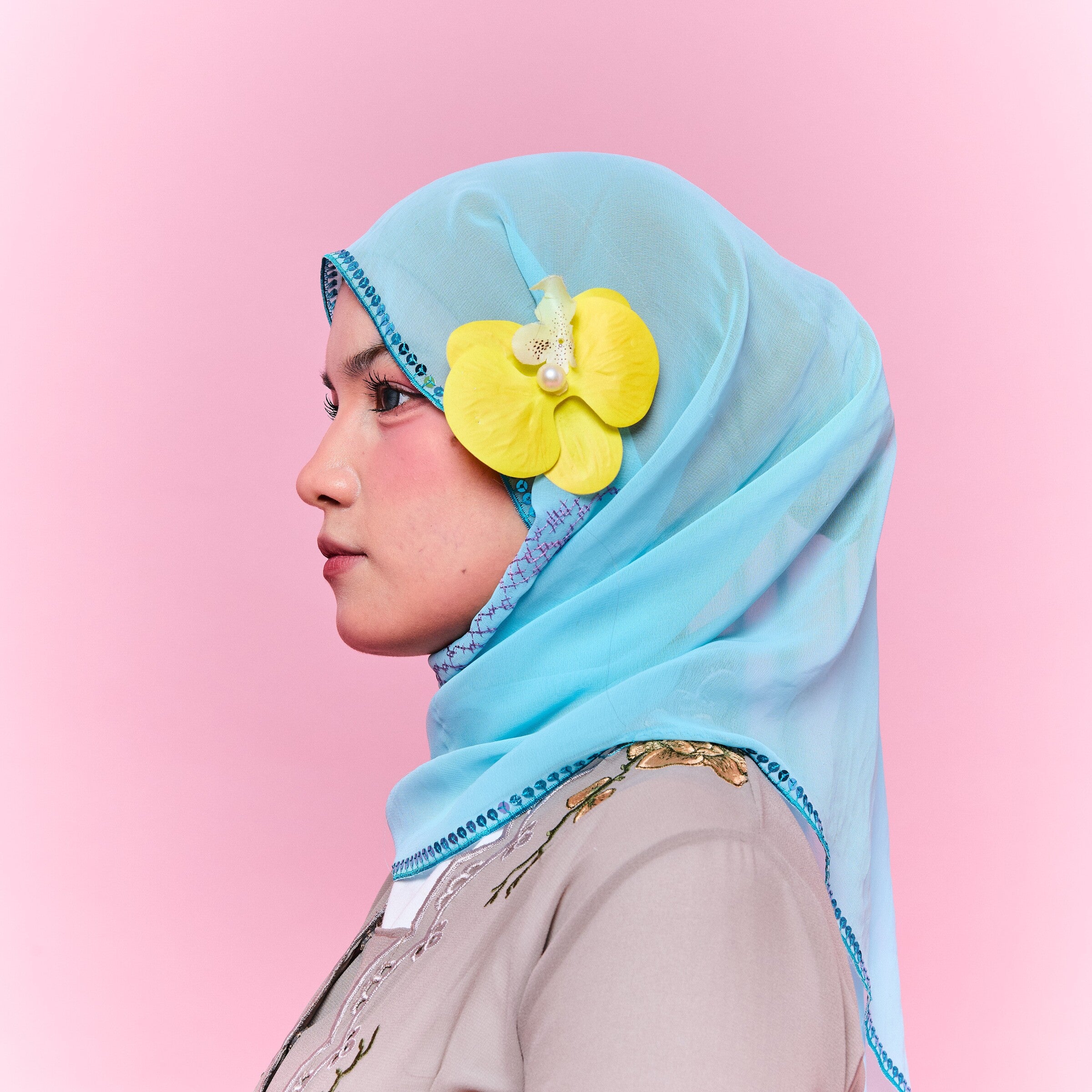 RIMBUNKL Orchid Hair clip 10 cm