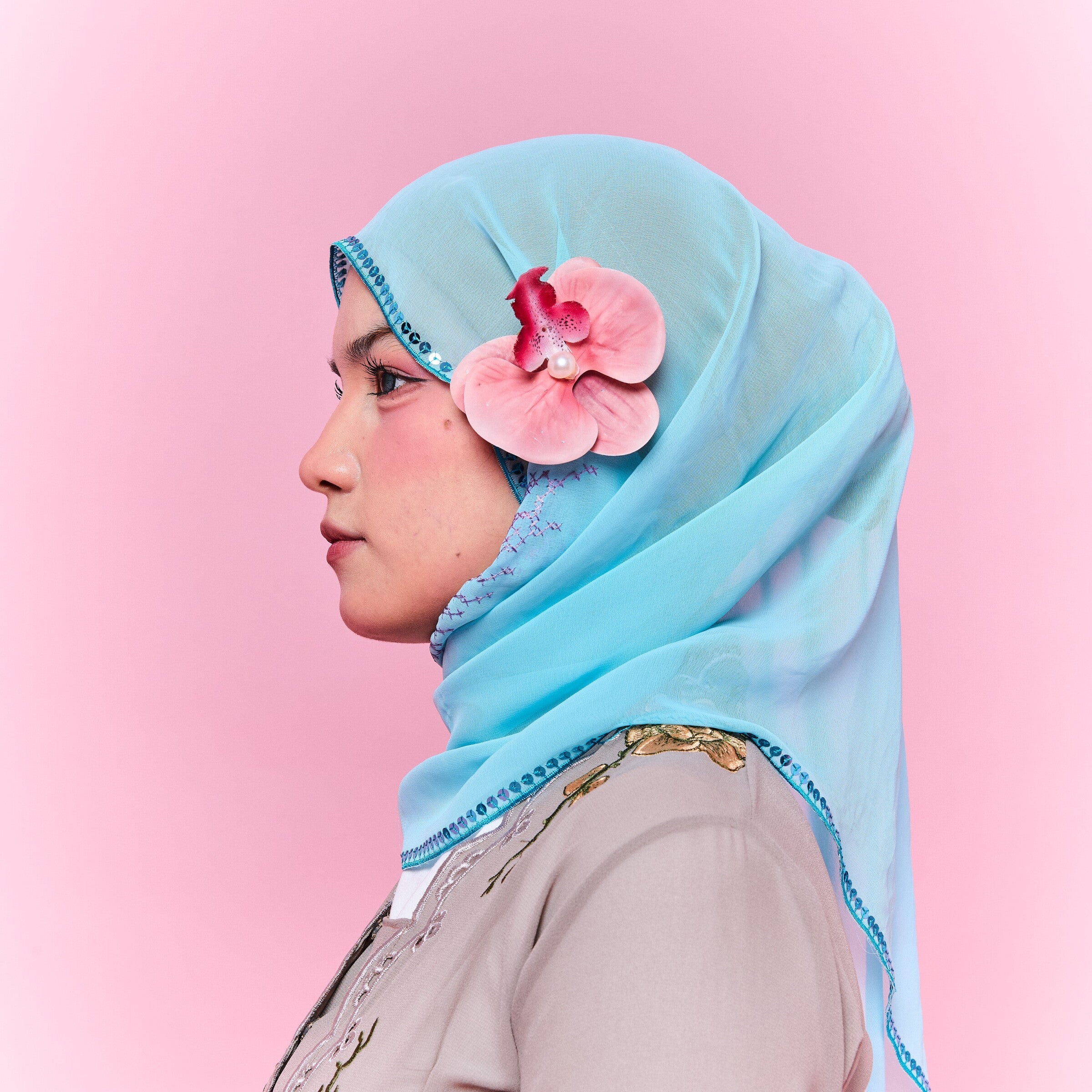 RIMBUNKL Orchid Hair clip 10 cm