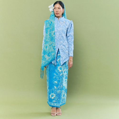 Kebaya Jenaya Set ( shawl + top + skirt)