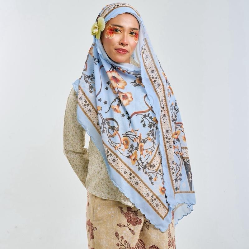 Shawl Batik Bunga Raya Premium