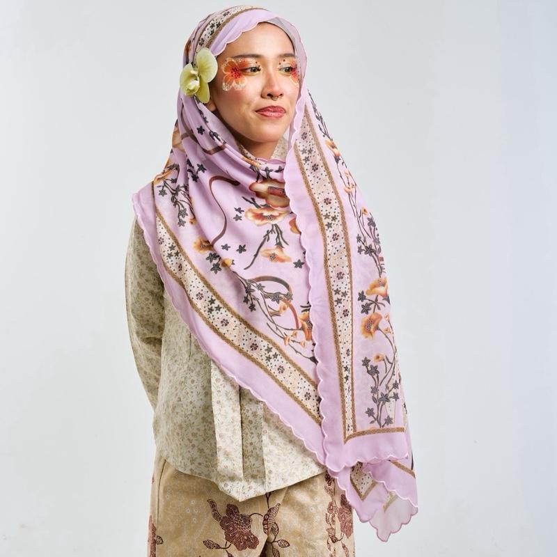 Shawl Batik Bunga Raya Premium