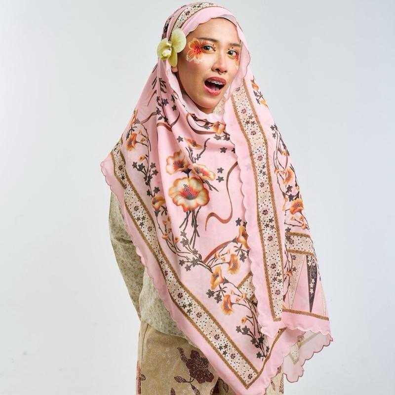 Shawl Batik Bunga Raya Premium
