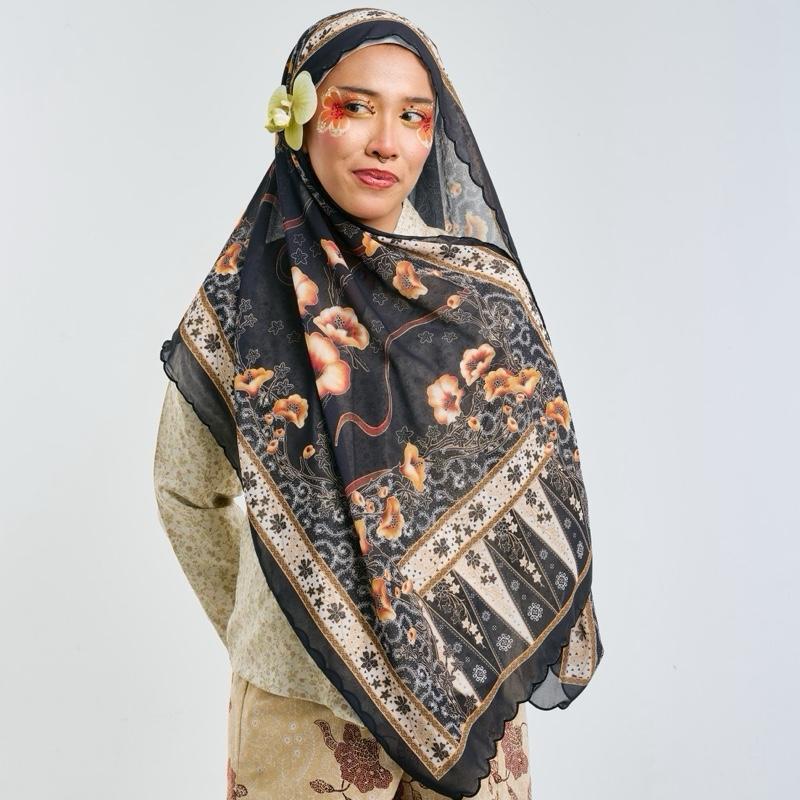 Shawl Batik Bunga Raya Premium