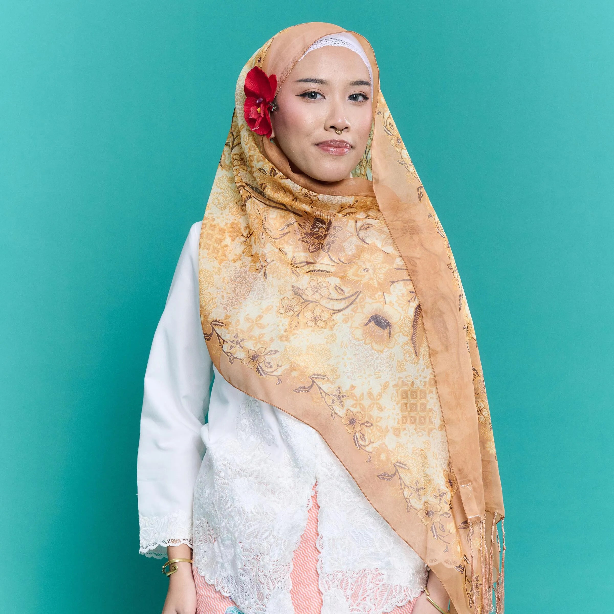 Batik Shawl with Fringe 2