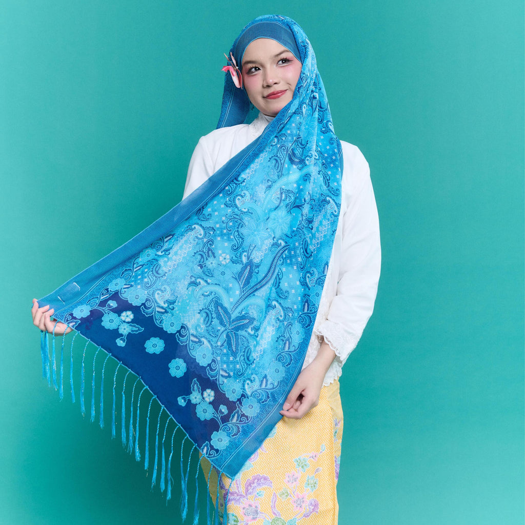 RIMBUNKL Batik Shawl with Fringe 3