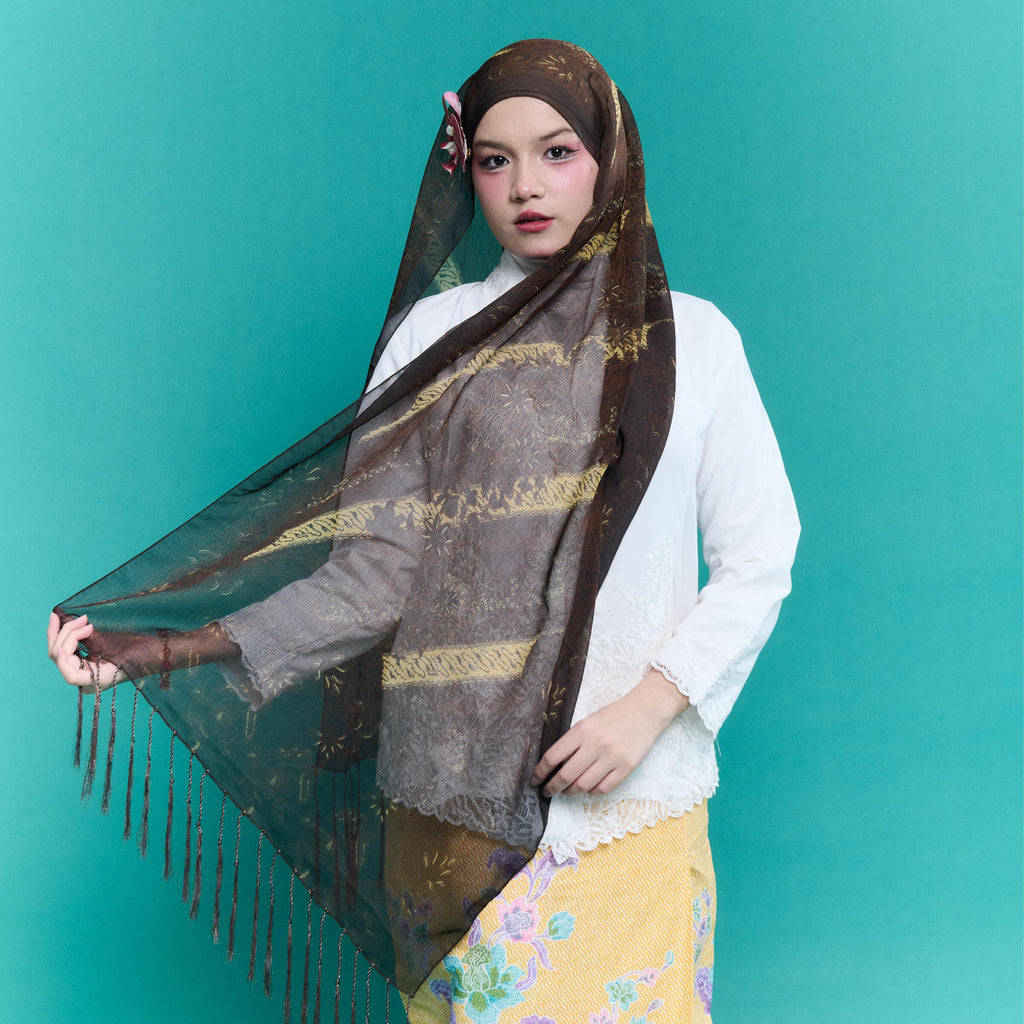 Batik Shawl with Fringe 3