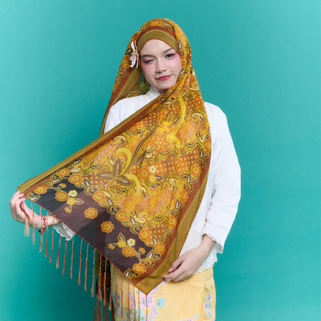 RIMBUNKL Batik Shawl with Fringe 3