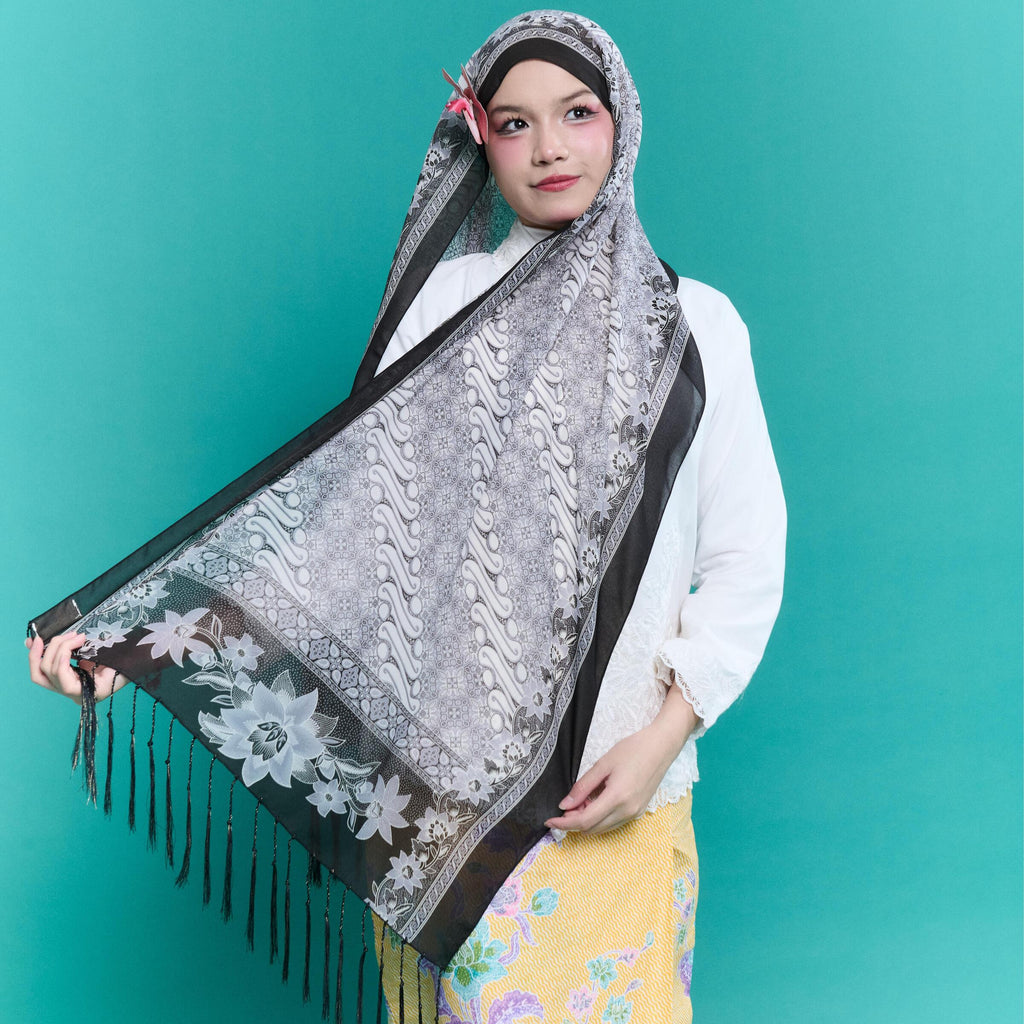 Batik Shawl with Fringe 3
