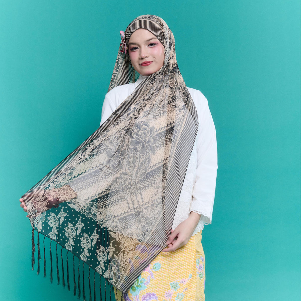 RIMBUNKL Batik Shawl with Fringe 3